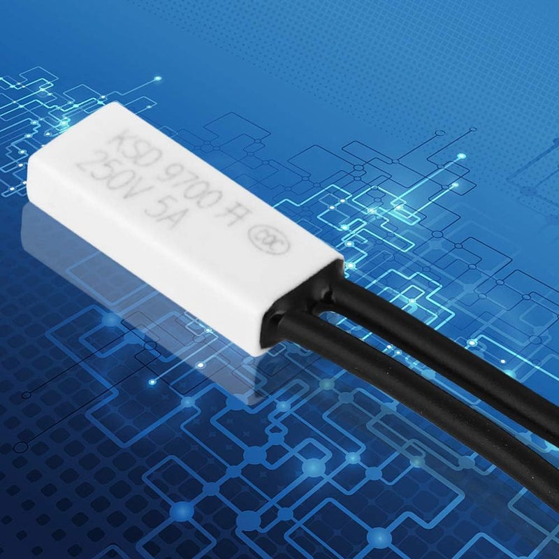 Ksd9700 Thermostat, Normally Open Temperature Switch Thermal Switch 40-100°C N.O 5A 10pcs N.O 5A Metal Temperature Controller for Thermal (95℃) - Image 4