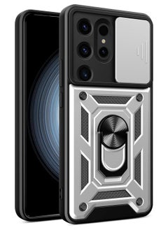 Generic samsung s25 ultra Shield Full Protection Case With Metal Ring &Slide Camera Cover For samsung galaxy s25 ultra 