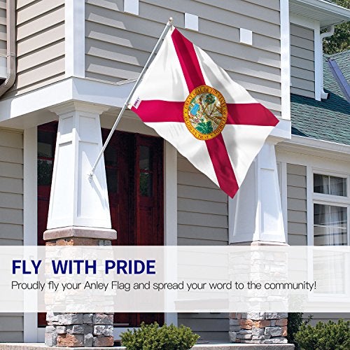 Anley Fly Breeze 3x5 Foot Florida State Polyester Flag Vivid Color and Fade proof Canvas Header and Double Stitched FL State Flags with Brass Grommets 3 X 5 Ft - Image 3
