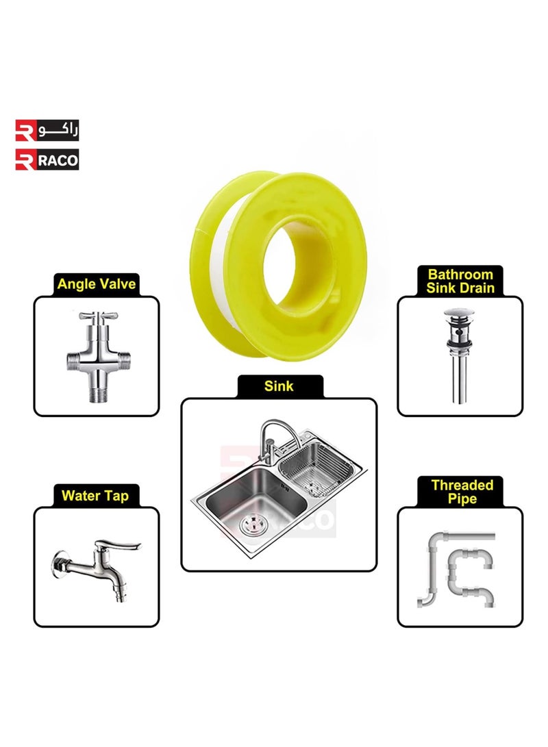 RACO RACO Teflon Tape Thread Tape PTFE for Leak Water, Plumbing, Air Head, Thread Pipe, WaterProof and adhesive - Image 4