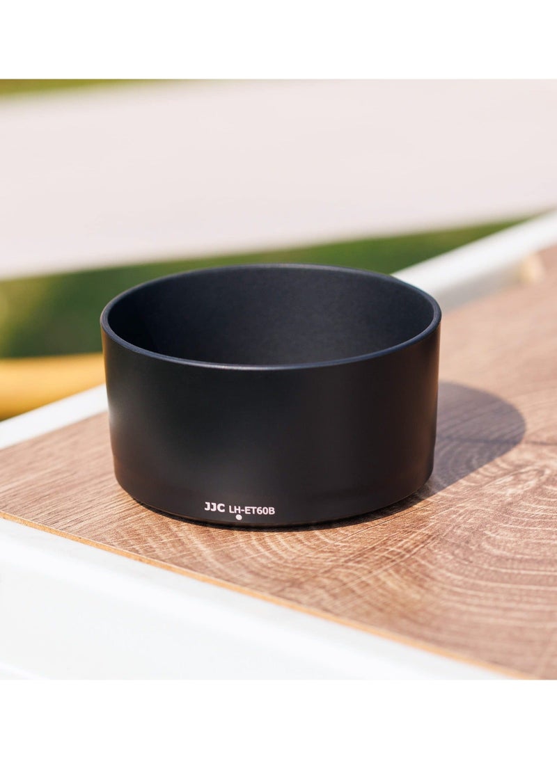 Captaintech ET-60B Replacement Bayonet Lens Hood, Bayonet Mount Lens Hood for Canon RF-S 55-210mm F5-7.1 IS STM Lens on Canon EOS R10 R50 R7 Camera - Image 1