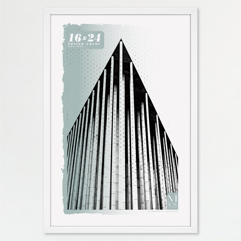 MCS Foundation 16x24 Poster Frame Traditional White Vertical  Horizontal Wall Hanging Large Picture Frame for Photos Posters  Art Prints 1Pack