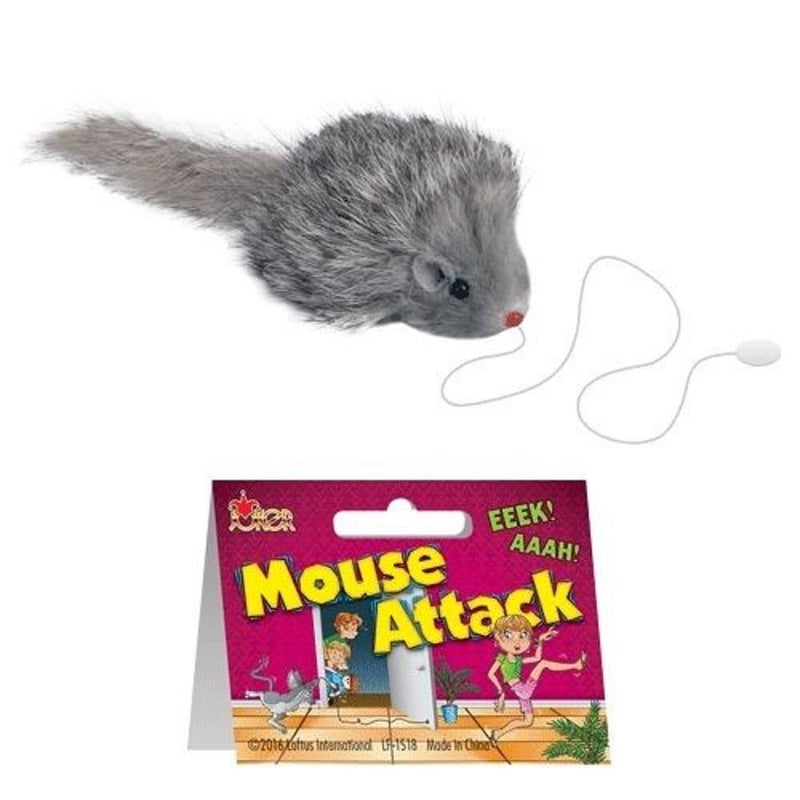 Empire Magic Loftus Mouse Attack Funny Practical Joke Gag Gift, 2.5", Gray/White - Image 2