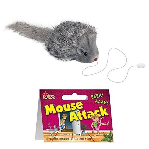 Empire Magic Loftus Mouse Attack Funny Practical Joke Gag Gift, 2.5", Gray/White - Image 1