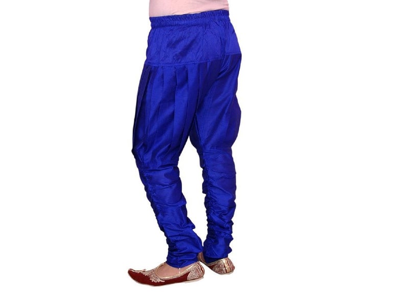 Royal Kurta Mens Bottom Wear Harem Blue - Image 2