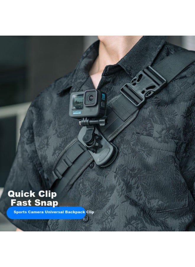 Surewo Compatible With Dji, Gopro Action 5 Pro Gimbal Backpack Clip, Yingshi Acepro 2 Chest Mount Bracket, Action 5 4 3 Backpack Clip Accessories - Image 1