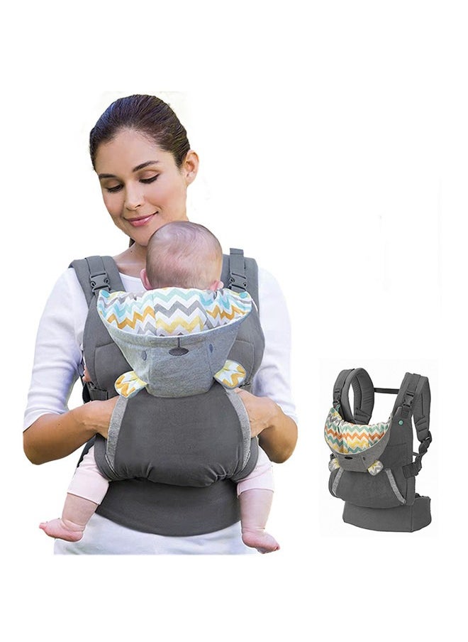 Beauenty Ergonomic Hoodie Baby Carrier With Removable Canopy, Grey  - Image 2