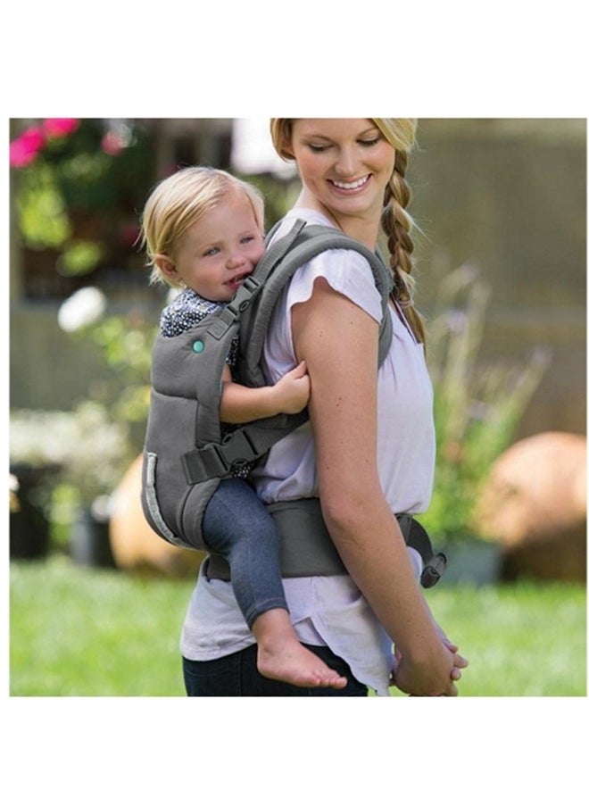 Beauenty Ergonomic Hoodie Baby Carrier With Removable Canopy, Grey  - Image 4