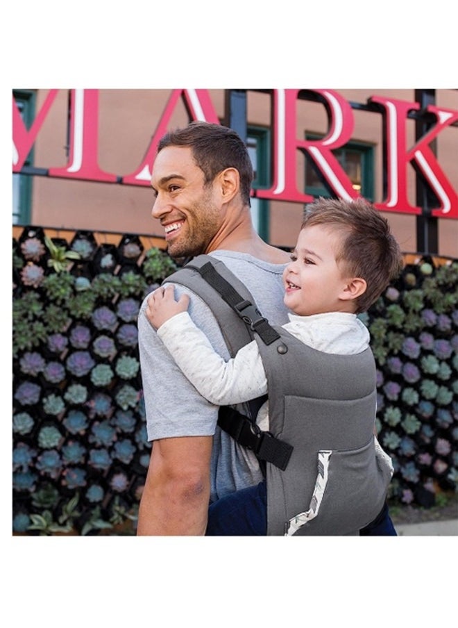 Beauenty Ergonomic Hoodie Baby Carrier With Removable Canopy, Grey  - Image 5