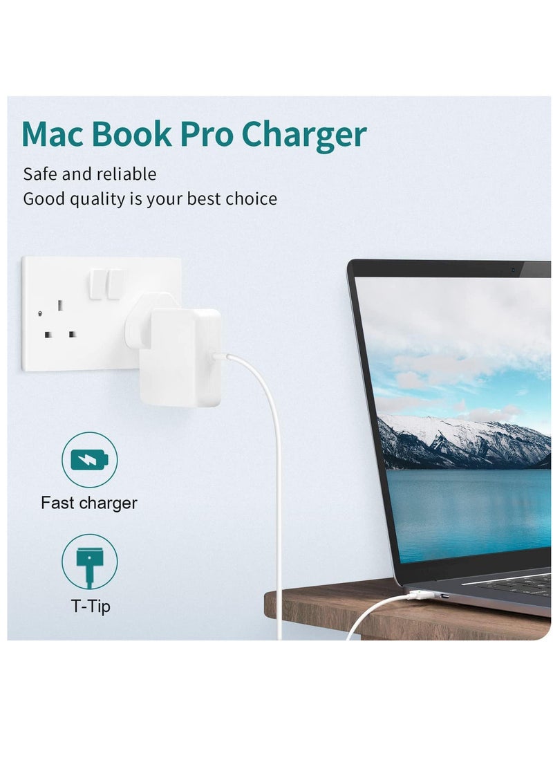 Ntech - Ntech 85W Replacement Charger 85W T-Tip power adapter compatible with MacBook Pro 13-inch 15-inch and 17-inch Mac Book Air models 11-inch and 13-inch Released Models in 2012 2013 2014 and 2015 - Image 1
