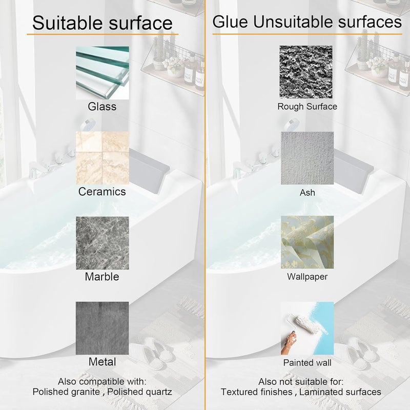 Mofason Silicone Shower Splash Guard, Clear Bathtub Corner Splash Guard, Bathroom Shower Water Guard with Adhesive for Fixing, Can Be Used in Washbasin, Tubs, Sinks Etc - 2Pack - Image 5