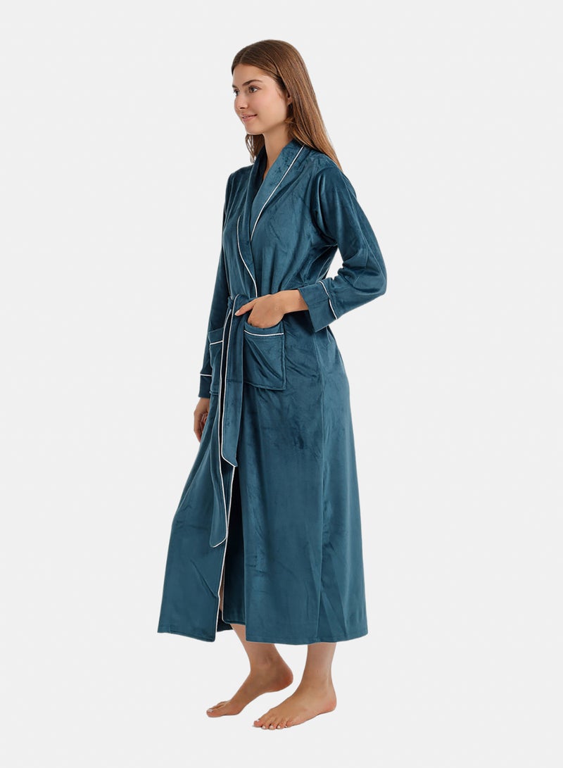 Carina Contrast Pipe Robe - Image 3