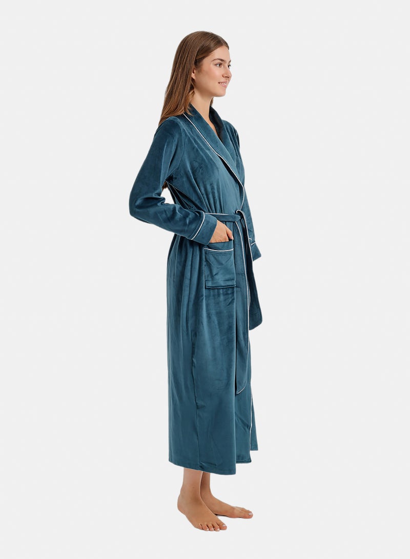 Carina Contrast Pipe Robe - Image 2