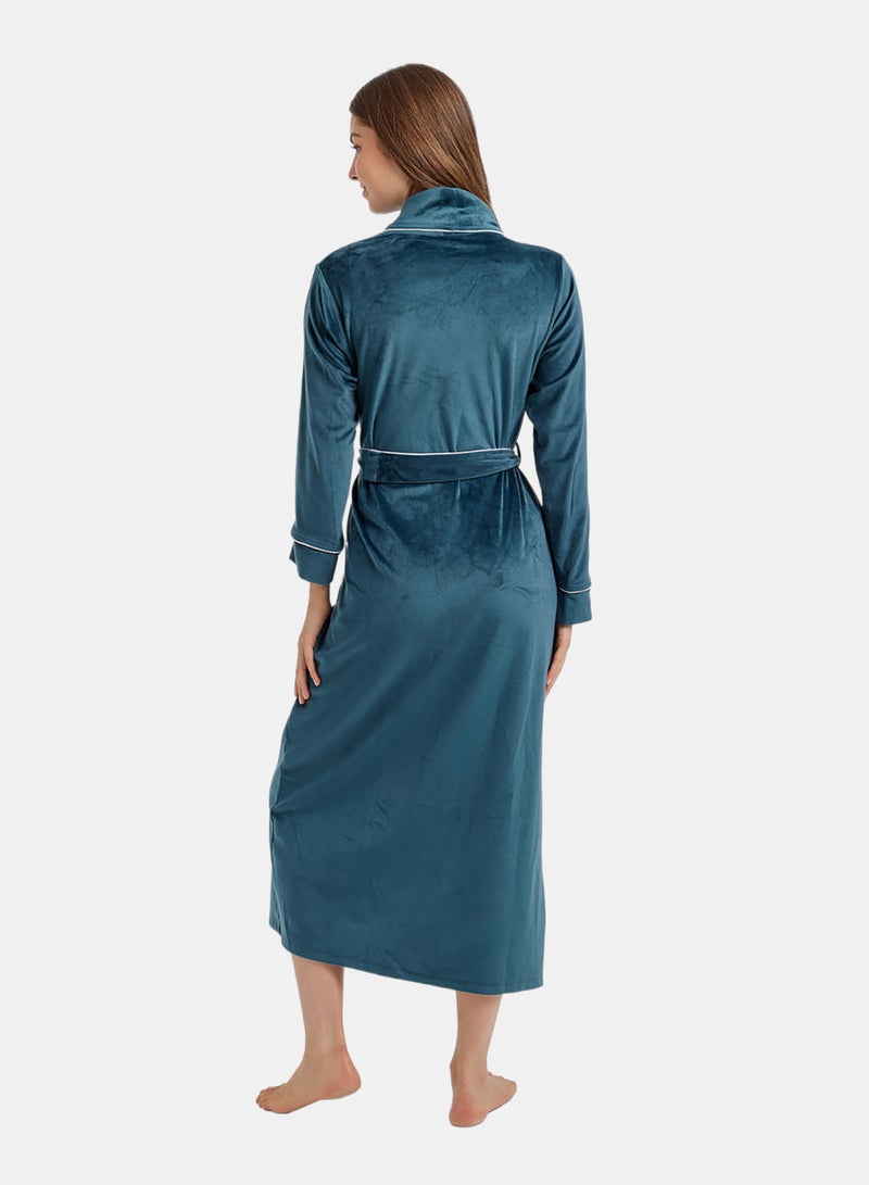 Carina Contrast Pipe Robe - Image 5