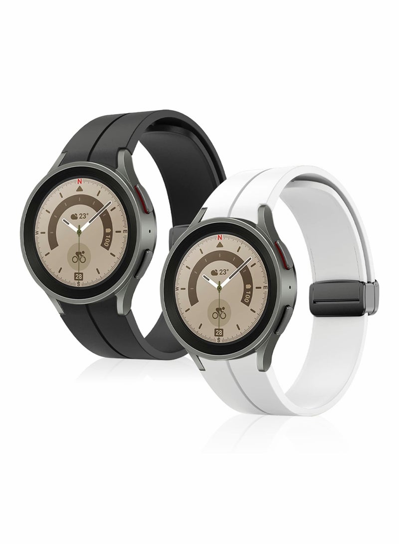 Y&D Galaxy Watch 5 Bands 44mm 40mm Pro 45mm Sport Compatible with Samsung 4 40 Classic 42 46mm Straps 20mm Adjustbale Soft Silicone Replacment Wristband - Image 1