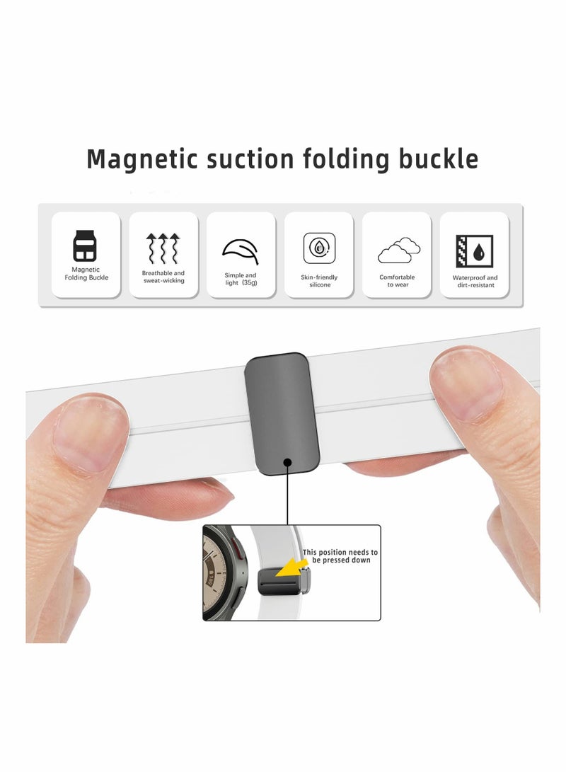 Y&D Galaxy Watch 5 Bands 44mm 40mm Pro 45mm Sport Compatible with Samsung 4 40 Classic 42 46mm Straps 20mm Adjustbale Soft Silicone Replacment Wristband - Image 5