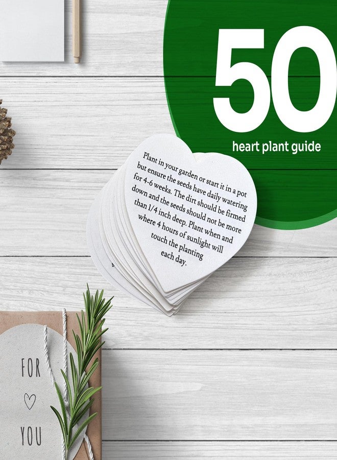 Seed Bloom 50 Set of Heart Planting Guide with Glassine Envelopes - Perfect for Seed Paper Products, Wedding Favors, and Gift Sets - Image 3
