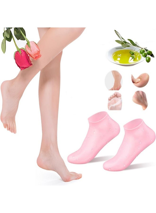 Minitul جوارب سيليكون للنساء، جوارب مرطبة للقدم، جوارب جل ناعمة، جوارب بالصبار، جوارب سبا بيديكور للنساء (1-زوج) متعددة الألوان (1، عدد) - Image 1