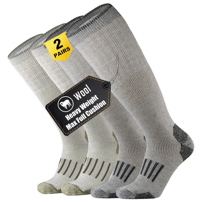 ONKE Max Full Cushion Knee High Socks for Men Steel Toe Work Boot Over the Calf OTC Moisture Wicking Thermal Hiking Hunting(MixColor1 L) - Image 1