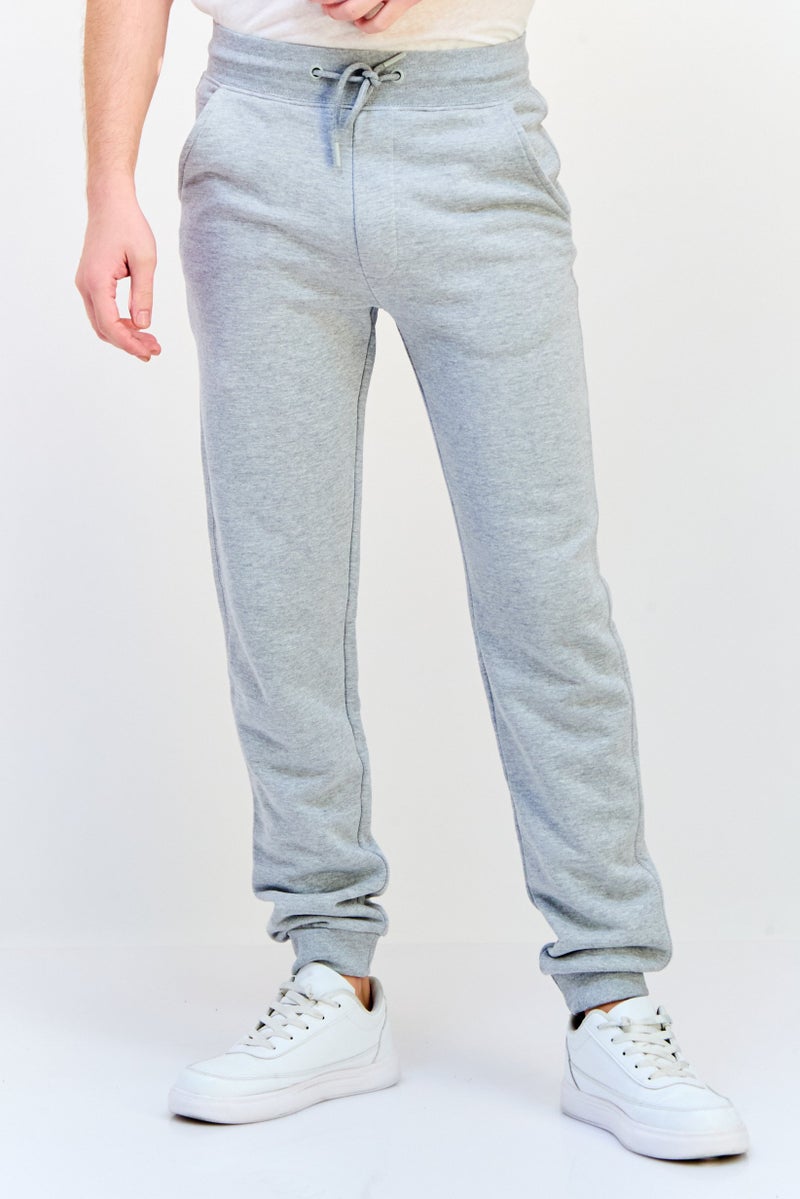 Celio Men Regular Fit Solid Jogger Pants, Grey - Image 1