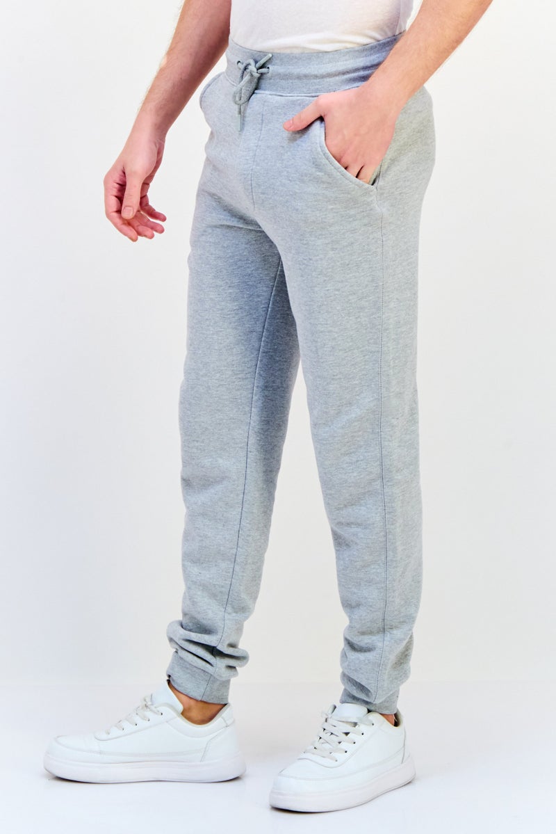 Celio Men Regular Fit Solid Jogger Pants, Grey - Image 2