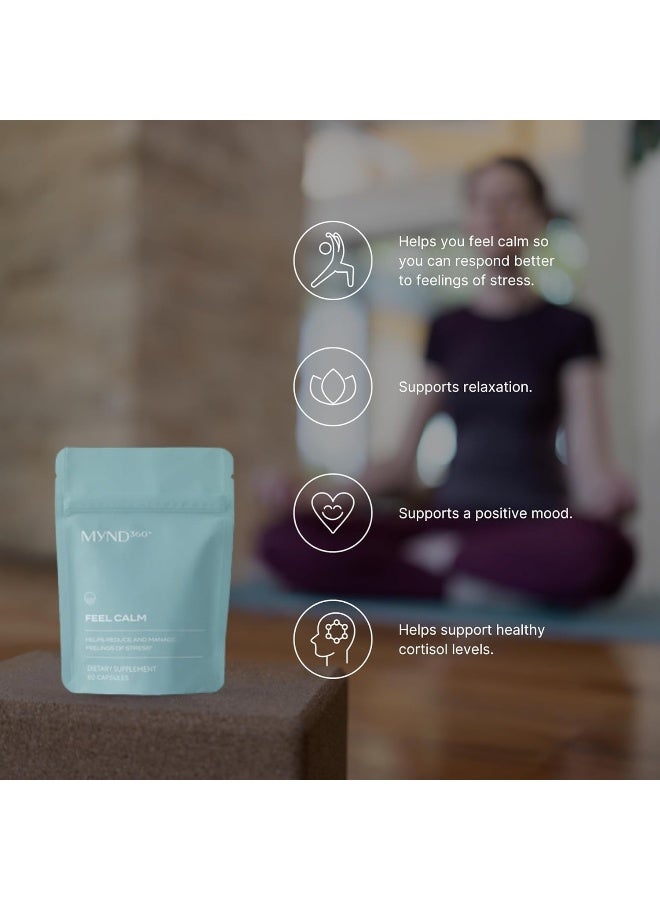 Nu Skin Mynd360 اشعر بالهدوء مع L-Theanine | 60 كبسولة | يدعم الاسترخاء وهدوء العقل | L-Theanine 200 ملغ، مستخلص ورق الليمون و لحاء الماغنوليا | مساعدة للهدوء من أجل العافية اليومية | نباتي - Image 4