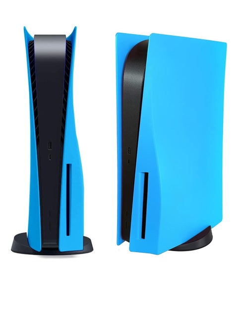 Faceplate For PS5 Console Hard Shockproof For PlayStation 5 Face Plate Shell Skin Case ABS Anti-Scratch Dustproof for PS5 DISC EDITION Light Starlight Blue