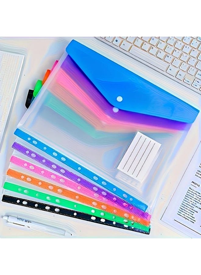 Mix Colors A4 Loose Leaf File Folders With Rings Expandable Portable Design - Image 2