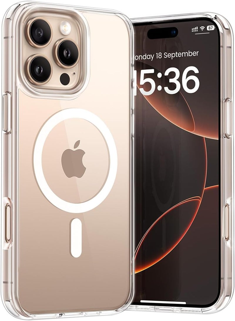 Lamicall for iPhone 16 Pro Max Case Mag Safe [Clear & Anti-Yellowing][Military Grade Drop Protection] Scratch-Resistant, Screen & Lens Protection, Stronger Magnetic, Only for iPhone 16 Pro Max Cover - Image 1