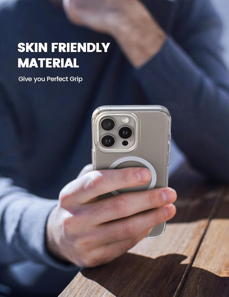 Lamicall for iPhone 16 Pro Max Case Mag Safe [Clear & Anti-Yellowing][Military Grade Drop Protection] Scratch-Resistant, Screen & Lens Protection, Stronger Magnetic, Only for iPhone 16 Pro Max Cover - Image 4