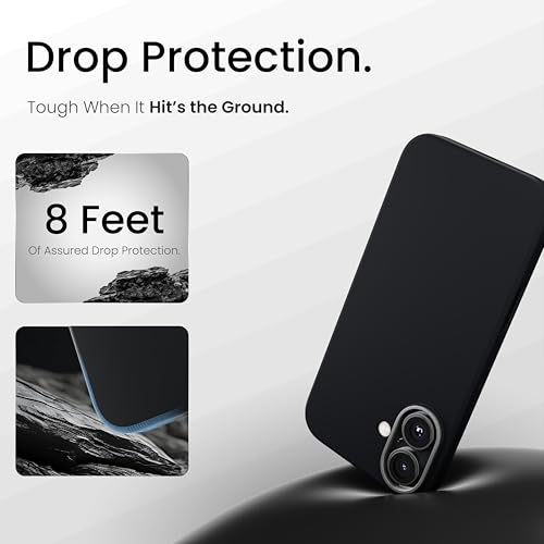 CASEGEAR Silicone Snap Fit Back Cover Case Compatible with iPhone 17 | 8 Feet Drop Protection | Compatible with MagSafe | 360° Protection | Shockproof & Scratch Resistant | Midnight Black - Image 3