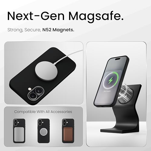 CASEGEAR Silicone Snap Fit Back Cover Case Compatible with iPhone 17 | 8 Feet Drop Protection | Compatible with MagSafe | 360° Protection | Shockproof & Scratch Resistant | Midnight Black - Image 4