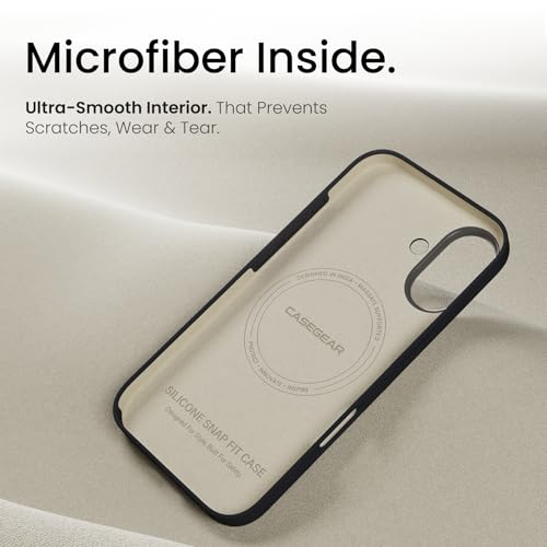 CASEGEAR Silicone Snap Fit Back Cover Case Compatible with iPhone 17 | 8 Feet Drop Protection | Compatible with MagSafe | 360° Protection | Shockproof & Scratch Resistant | Midnight Black - Image 5
