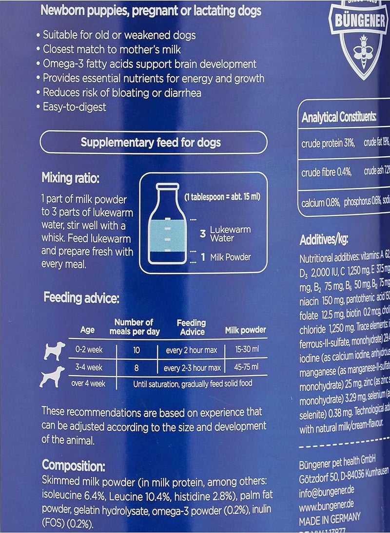 BUNGENER Puppy Essence Milk For Newborn Puppies Old And Weakened Dogs 2X450g - Image 2