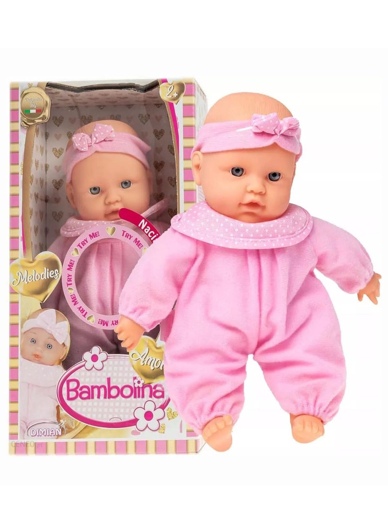 Bambolina - BAMBOLINA AMORE 26CM SOFT DOLL WITH BABY SOUNDS - Image 1