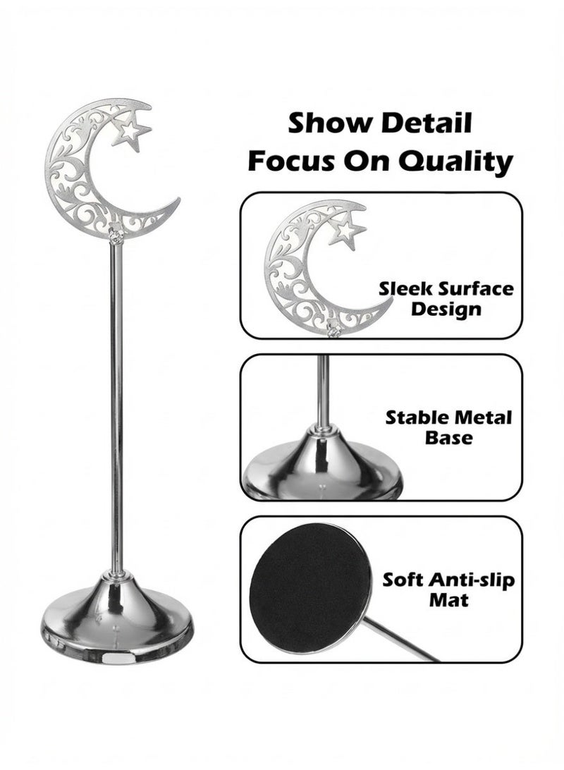 مجموعة من 3 زينة مكتبية لرمضان، زينة على شكل هلال، زينة مكتبية، زينة احتفالية، ديكور منزلي، ديكور غرفة، هدايا رمضانية، زينة حفلات وأعياد، نجمة، هلال، فانوس، إنها الهدية المثالية للعائلة والأصدقاء. - Image 4