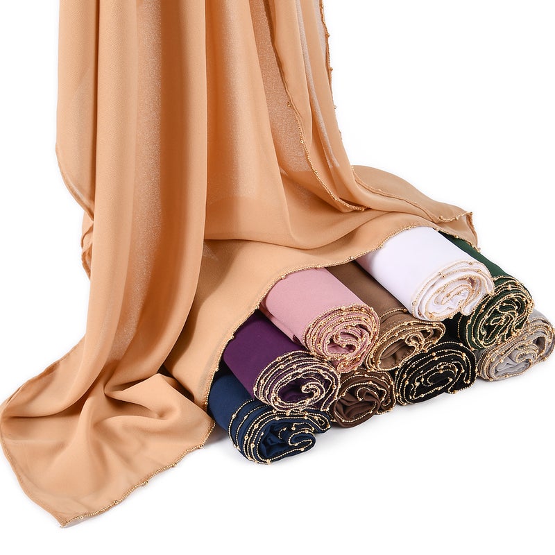 Solid Color Chiffon Scarf Long Wrap for Women - Image 5