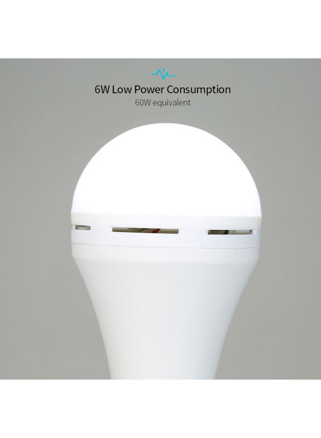 NIBEMINENT 1 Piece Multifunctional Rechargeable 12W Emergency LED Light Bulb White  - Image 4