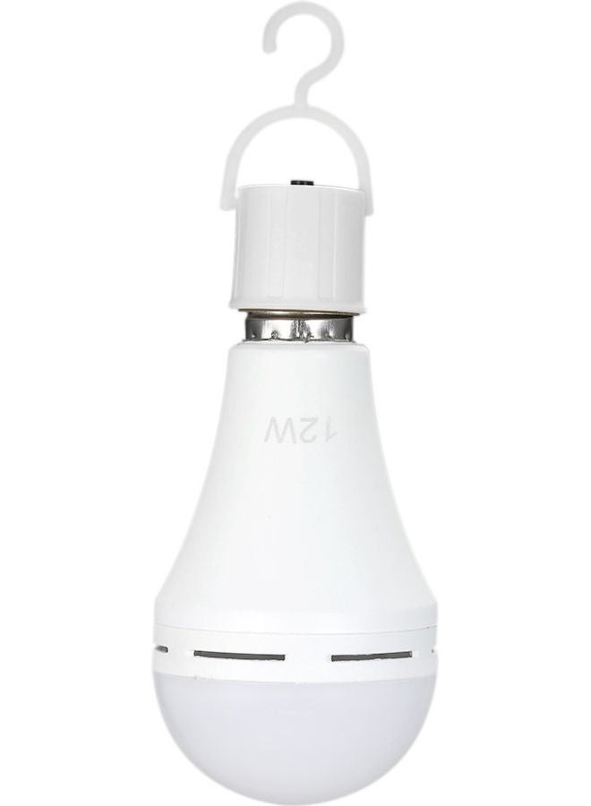 NIBEMINENT 1 Piece Multifunctional Rechargeable 12W Emergency LED Light Bulb White  - Image 1