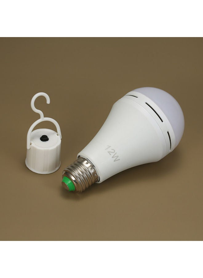 NIBEMINENT 1 Piece Multifunctional Rechargeable 12W Emergency LED Light Bulb White  - Image 5