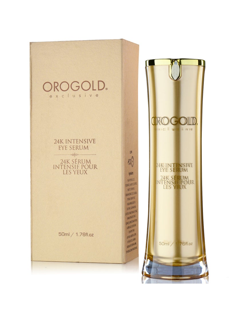 Orogold OROGOLD 24K Intensive Eye Serum for Wrinkles, Puffiness - Anti Aging Serum For Youthful Looking Skin - Under Eye Skin Softening Serum - 50 ml. / 1.76 fl. oz. 