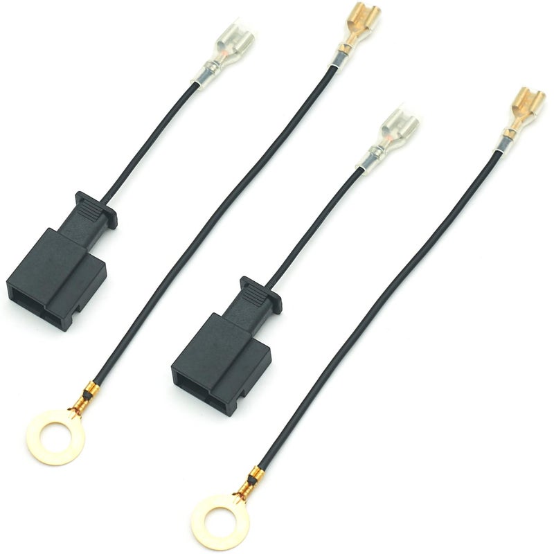 NEOGET Car Horn Connector Adapter Wiring Harness Compatible with Toyota Lexus 2 Pack Pigtail Converter for Universal to OEM Horn Replacement Toyota