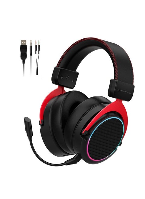X2 Pro Gaming Headset for Xbox One, PS4, PC, Controller, Noise Cancelling Over Ear Headphones with Mic, LED Light Bass Surround Soft Memory Earmuffs for PS2 Mac
