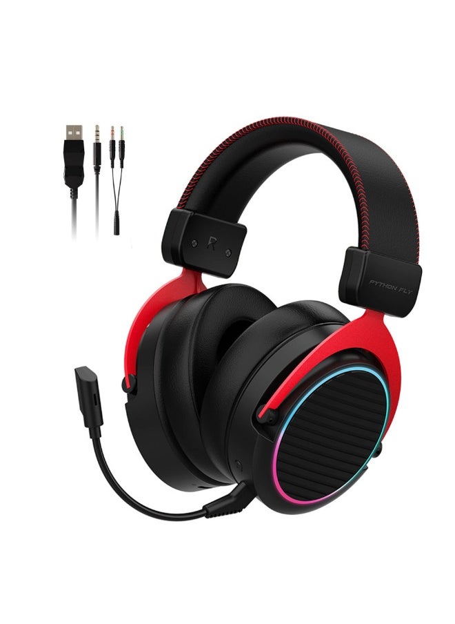 X2 Pro Gaming Headset for Xbox One, PS4, PC, Controller, Noise Cancelling Over Ear Headphones with Mic, LED Light Bass Surround Soft Memory Earmuffs for PS2 Mac