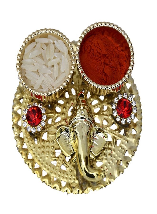 Natali Traders Pack of 4 Bal Ganesha Rakhi for Kids - Cute Ganesh Ji Rakhi Set for Kids Boys, Men, Bhai, Brother - Rakhis with Roli Chawal Chopra - Image 5