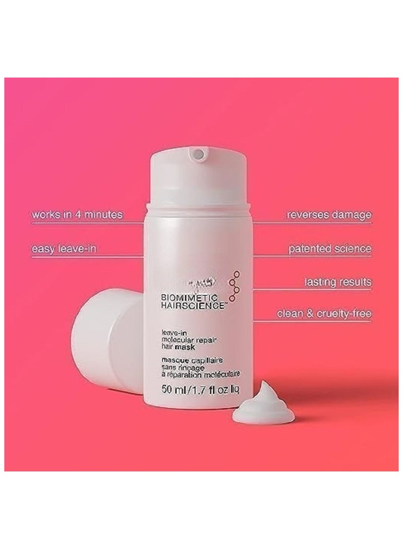 Maykawe Leave-In Molecular Repair Hair Mask Treatment to Repair Damaged Hair - 4 Minutes to Reverse Damage from Bleach, Color, Chemical Services (50 ml) - Image 3