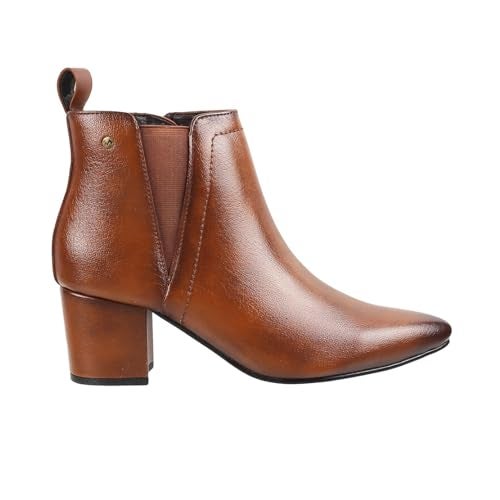 Metro Women Tan Synthetic Leather Chelsea Boot UK/6 EU/39 (31-382) - Image 3