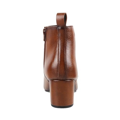 Metro Women Tan Synthetic Leather Chelsea Boot UK/6 EU/39 (31-382) - Image 4