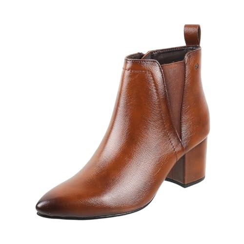 Metro Women Tan Synthetic Leather Chelsea Boot UK/6 EU/39 (31-382) - Image 1