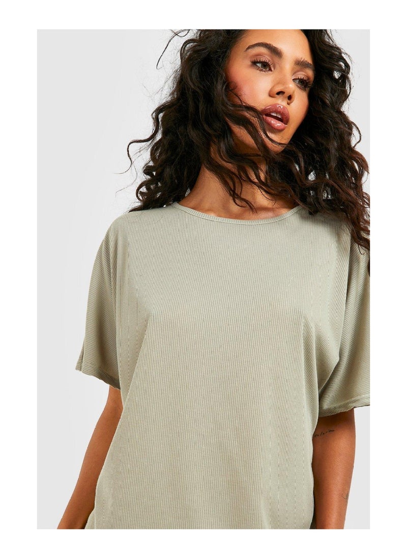 boohoo - Oversized T Shirt & Cycling Shorts Set - Image 1